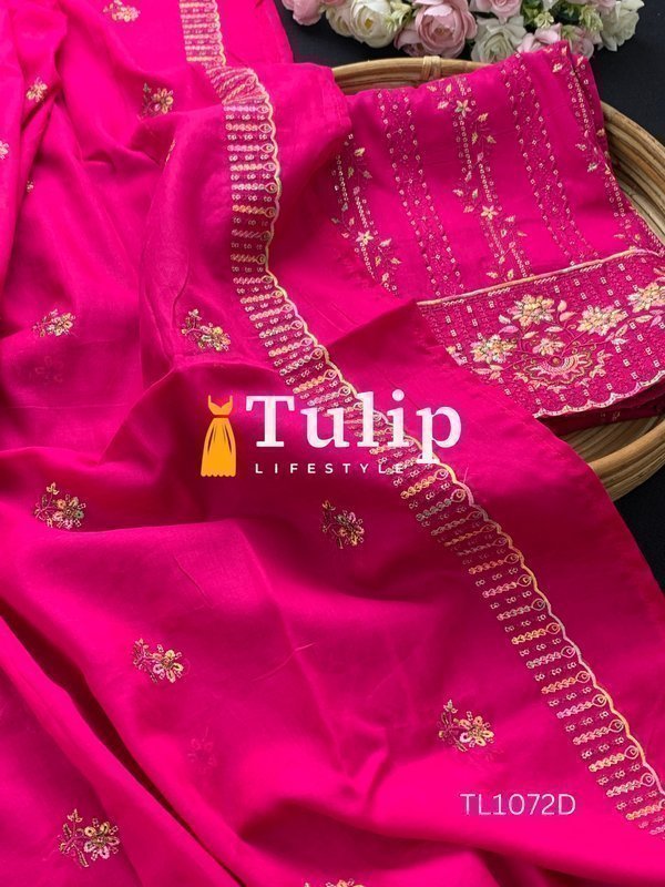 Premium Embroidery Cotton Dress - TL1072 Color image