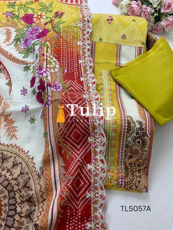 Embroidered Cotton Lawn - TL5057 Color image