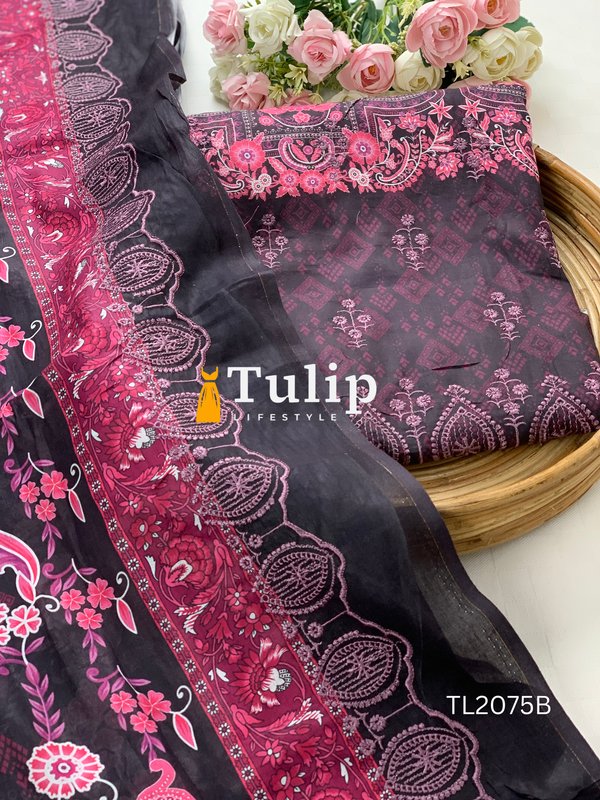 Embroidered Cotton Dress - TL2075 Color image