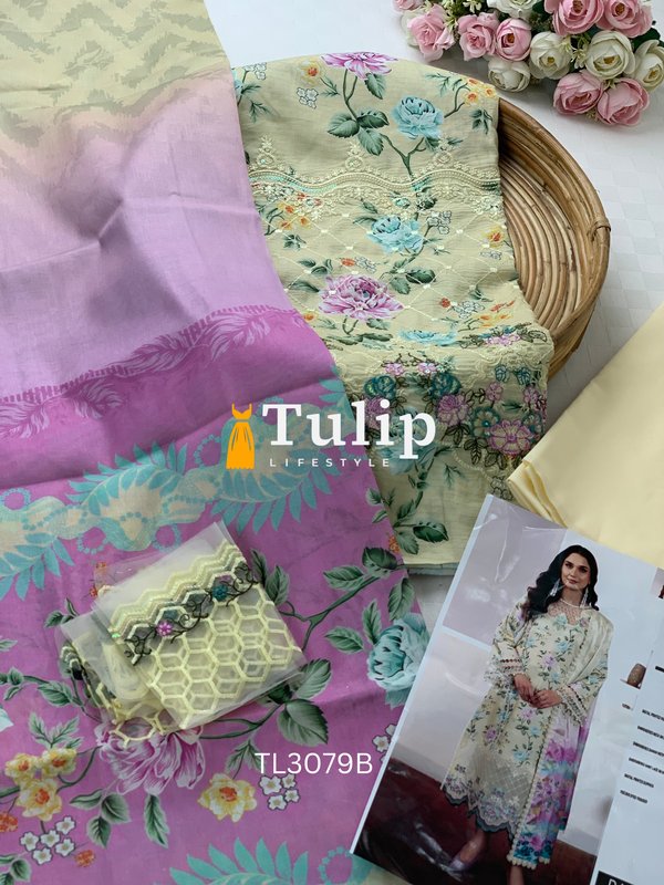 Embroidered Viscose Cotton Dress - TL3079 Color image