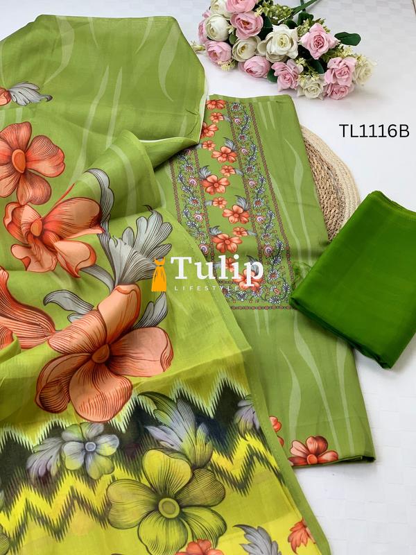Digital Printed Cotton Lawn - TL1116 Design image