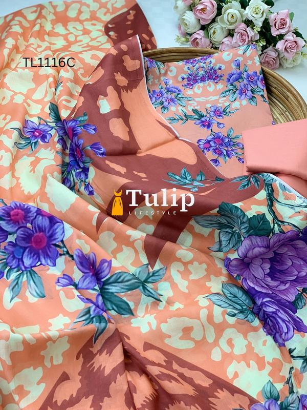 Digital Printed Cotton Lawn - TL1116 Design image