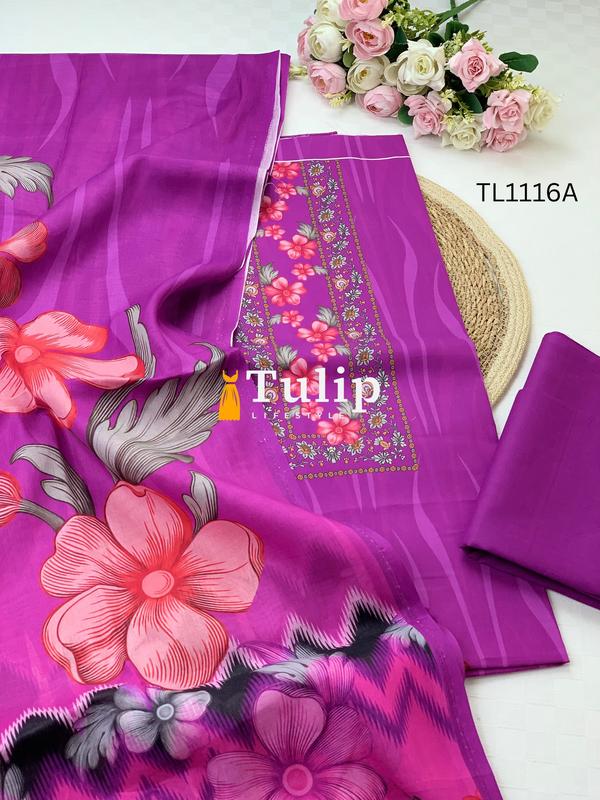 Digital Printed Cotton Lawn - TL1116 Design image