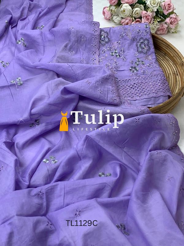 Premium Cotton with Shifli Work - TL1129 Color image