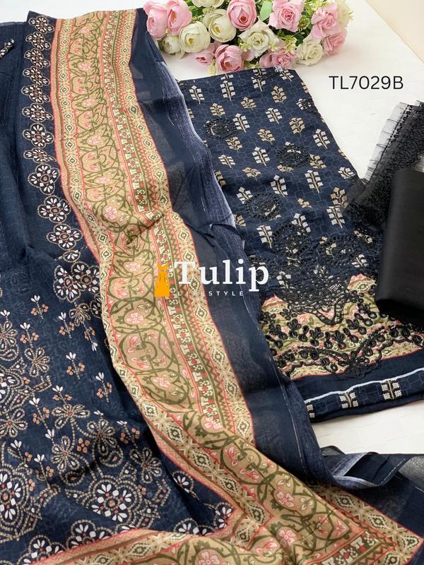 Digital Printed Premium  Lawn - TL7029 Color image