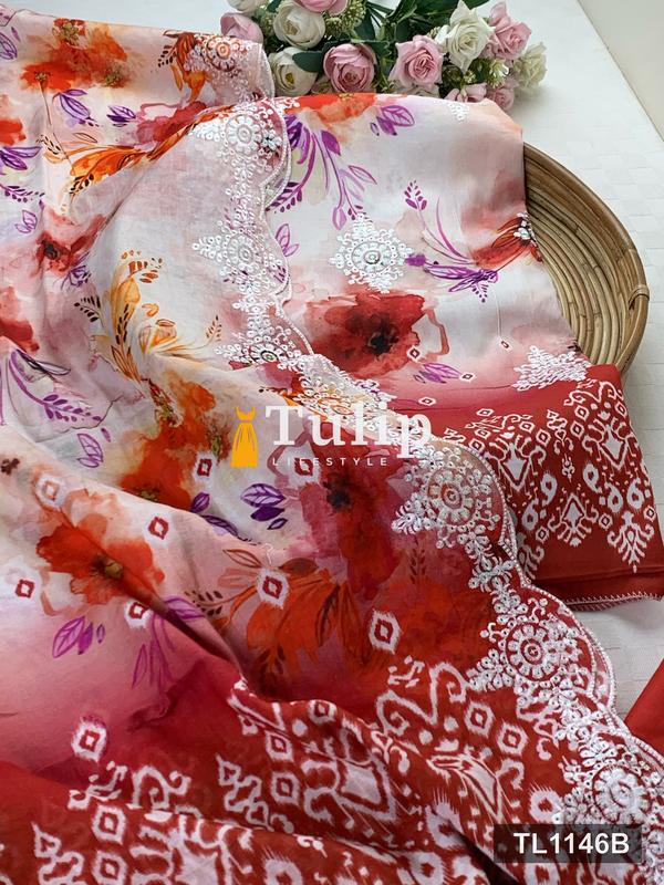 Premium  Lawn Three Pieces - TL1146 Color image