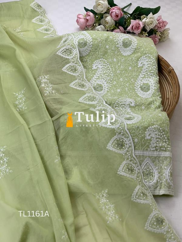 Gorgeous Embroidered Soft Cotton Lawn - TL1161 Color image