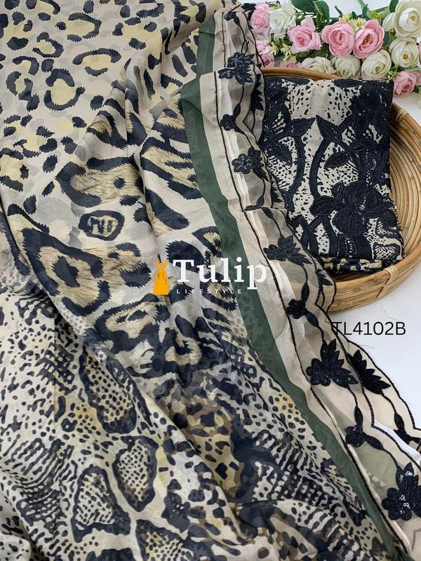 Luxury Cotton Lawn Three pieces - TL4102 Color image