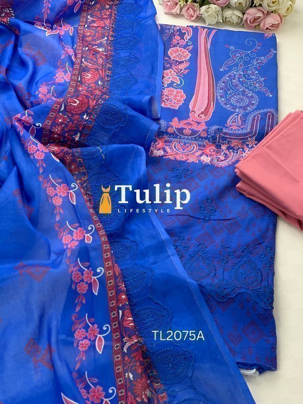 Embroidered Cotton Dress - TL2075 Color image