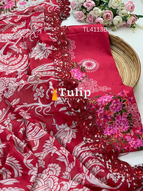 Soft Premium Lawn Dresses - TL4113 Color image