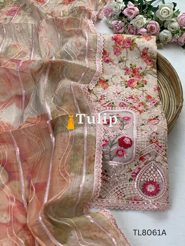 Luxury Cotton Lawn Three pieces - TL8061 Color image