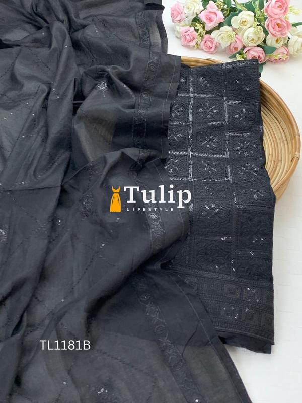 Premium Embroidered Cotton Lawn - TL1181 Color image