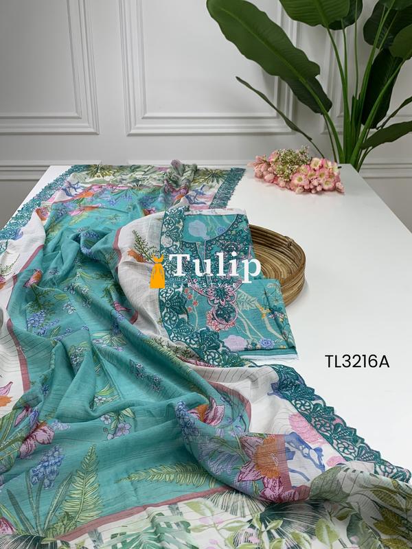 Exclusive Embroidered Cotton Dresses - TL3216 Color image