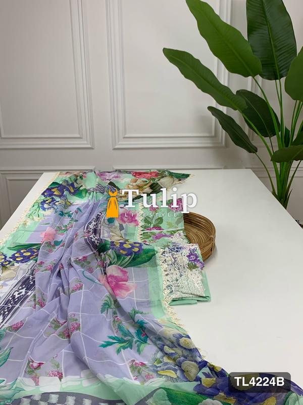 Luxury Cotton Lawn Dresses - TL4224 Color image