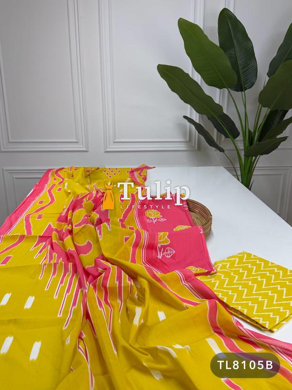 Jaipuri Cotton Three Pieces - TL8105 Color image
