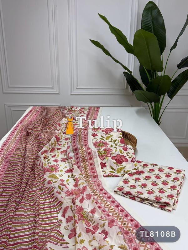 Jaipuri Cotton Three Pieces - TL8108 Color image