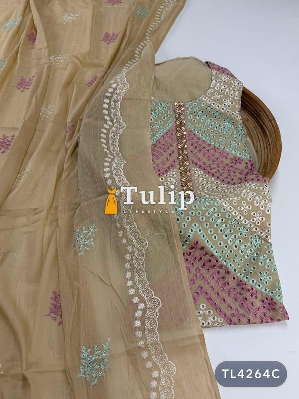 Boring Embroidered Premium Lawn Dresses - TL4264 Color image