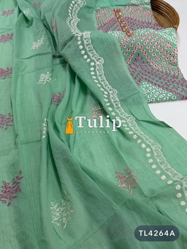 Boring Embroidered Premium Lawn Dresses - TL4264 Color image