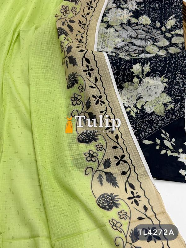 Soft Premium Cotton Lawn Dresses - TL4272 Color image
