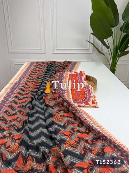 Digital Printed Cotton Lawn Dresses - TL5236 Color image