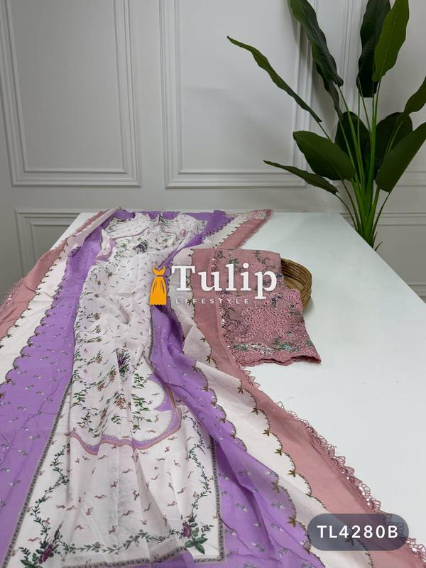 Gorgeous Embroidered Luxury Cotton Dresses - TL4280 Color image