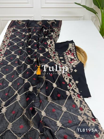 Gorgeous Embroidered Soft Cotton Dresses - TL8195 Color image