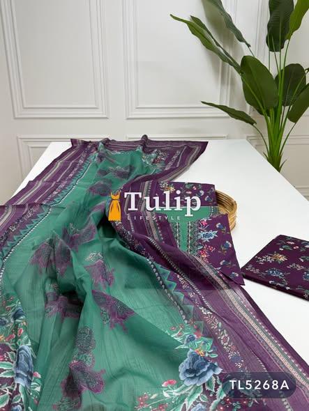 Digital Printed Cotton Lawn Dresses - TL5268 Color image