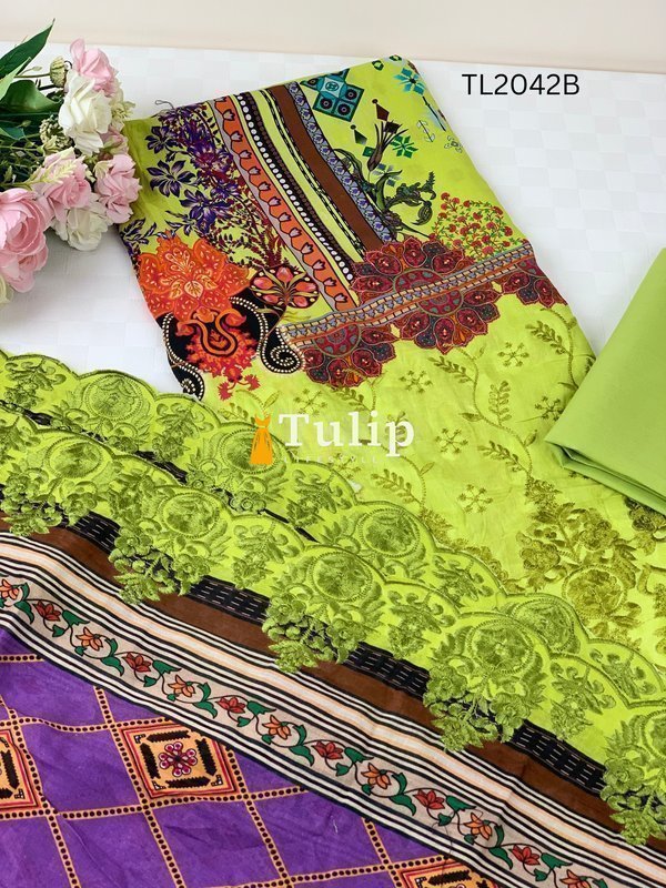 Embroidered Cotton Dress - TL2042 Color image